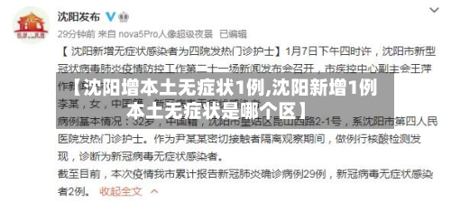 【沈阳增本土无症状1例,沈阳新增1例本土无症状是哪个区】-第2张图片