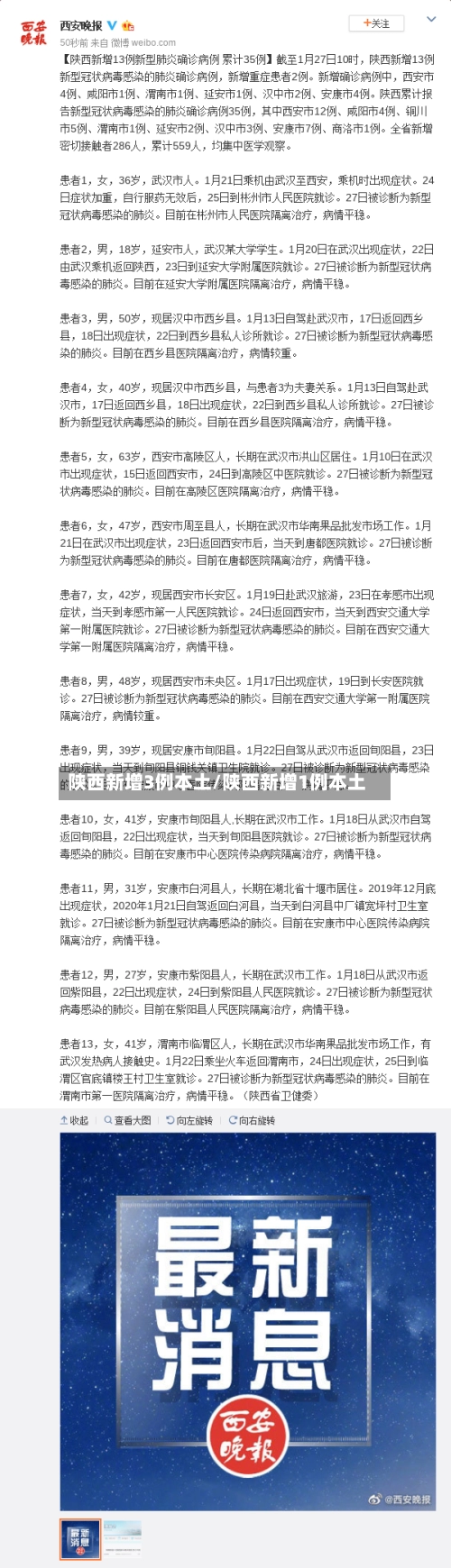 陕西新增3例本土/陕西新增1例本土-第1张图片
