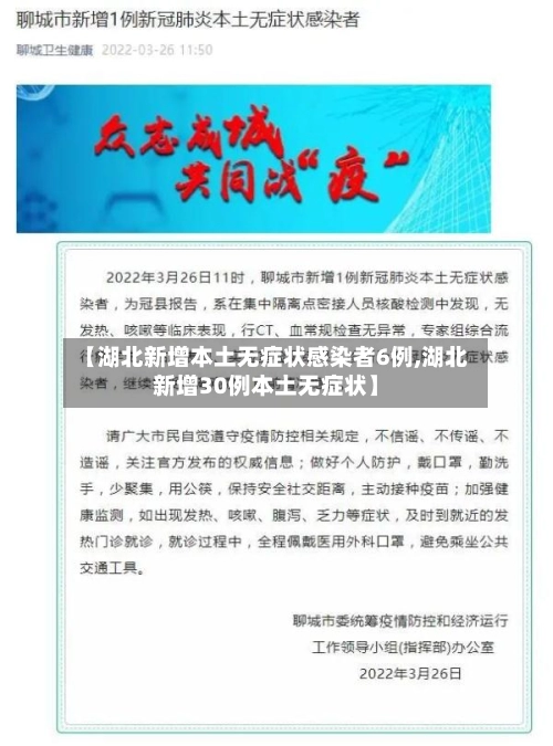 【湖北新增本土无症状感染者6例,湖北新增30例本土无症状】-第1张图片