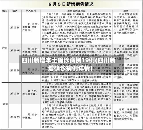 四川新增本土确诊病例19例(四川新增确诊病例详情)-第2张图片