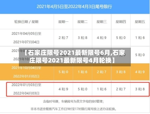 【石家庄限号2021最新限号6月,石家庄限号2021最新限号4月轮换】-第1张图片