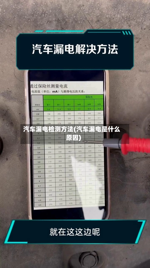 汽车漏电检测方法(汽车漏电是什么原因)-第1张图片