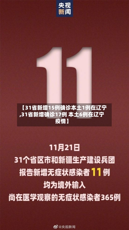 【31省新增15例确诊本土1例在辽宁,31省新增确诊17例 本土6例在辽宁疫情】-第1张图片