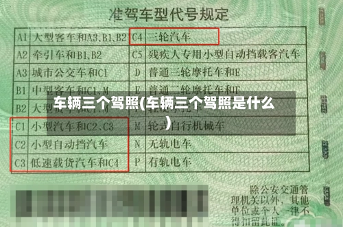 车辆三个驾照(车辆三个驾照是什么)-第1张图片