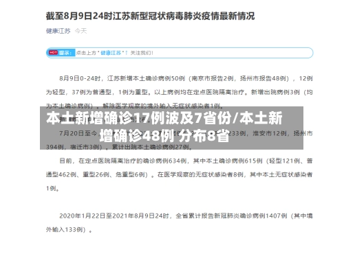 本土新增确诊17例波及7省份/本土新增确诊48例 分布8省-第1张图片