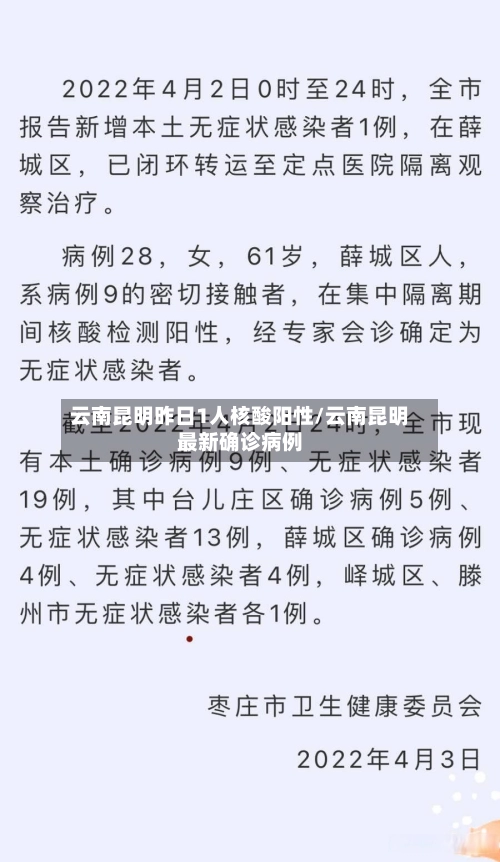 云南昆明昨日1人核酸阳性/云南昆明最新确诊病例-第1张图片