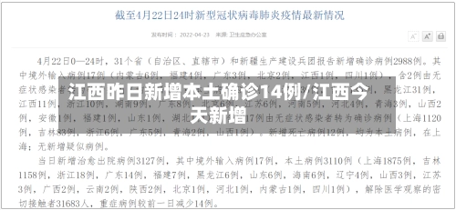 江西昨日新增本土确诊14例/江西今天新增-第2张图片