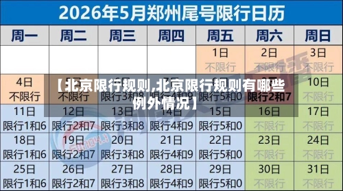【北京限行规则,北京限行规则有哪些例外情况】-第1张图片