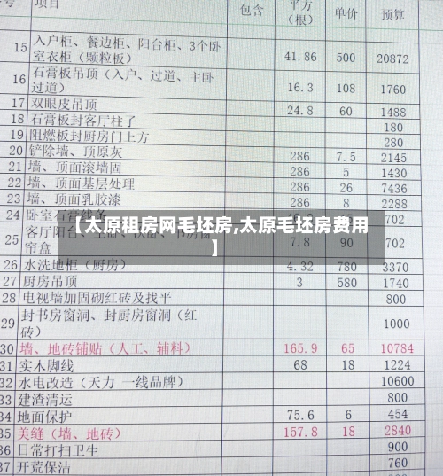 【太原租房网毛坯房,太原毛坯房费用】-第1张图片