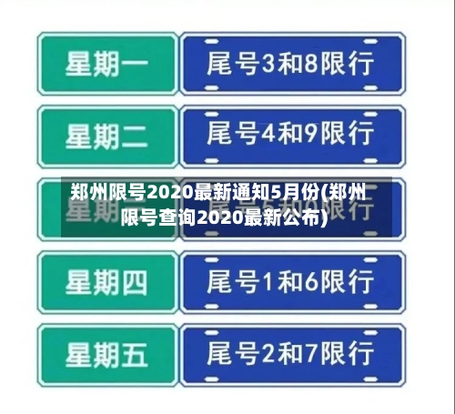 郑州限号2020最新通知5月份(郑州限号查询2020最新公布)