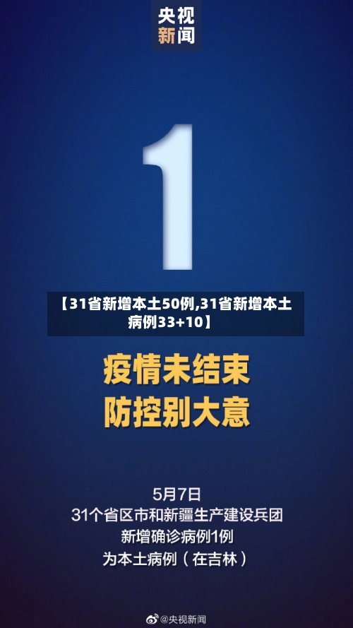 【31省新增本土50例,31省新增本土病例33+10】-第1张图片