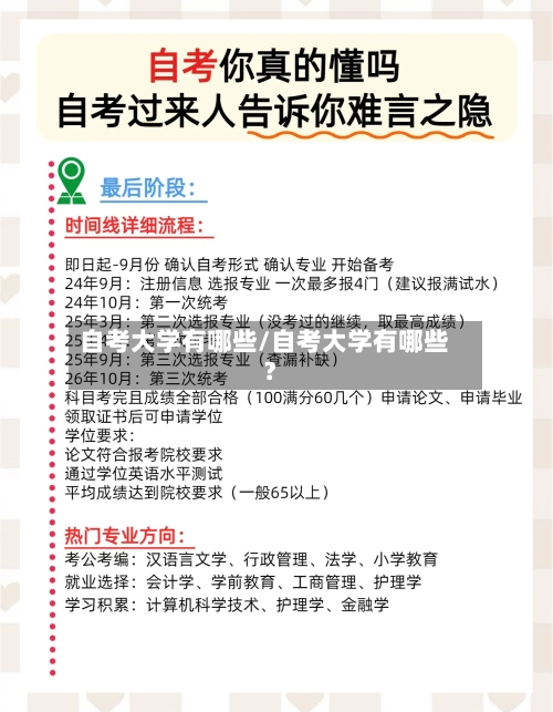自考大学有哪些/自考大学有哪些?-第1张图片