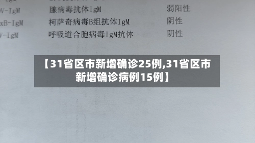 【31省区市新增确诊25例,31省区市新增确诊病例15例】-第1张图片