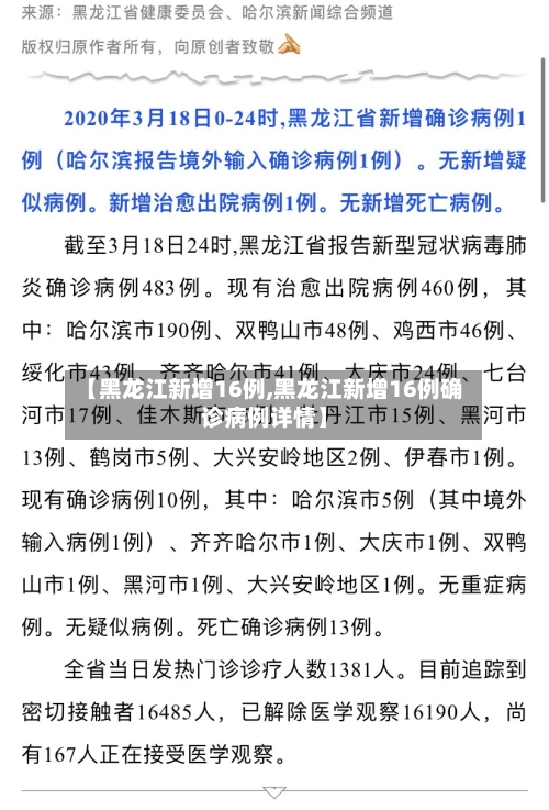 【黑龙江新增16例,黑龙江新增16例确诊病例详情】-第2张图片