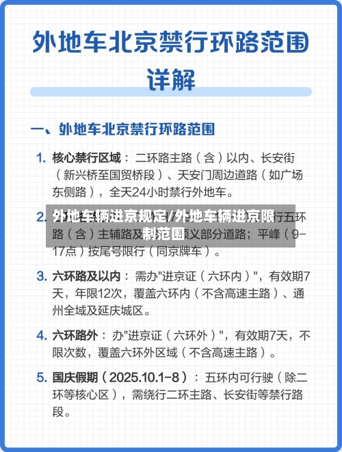 外地车辆进京规定/外地车辆进京限制范围