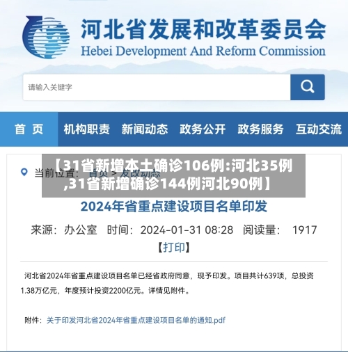 【31省新增本土确诊106例:河北35例,31省新增确诊144例河北90例】-第2张图片