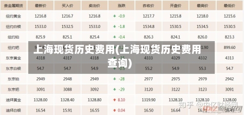 上海现货历史费用(上海现货历史费用查询)-第3张图片