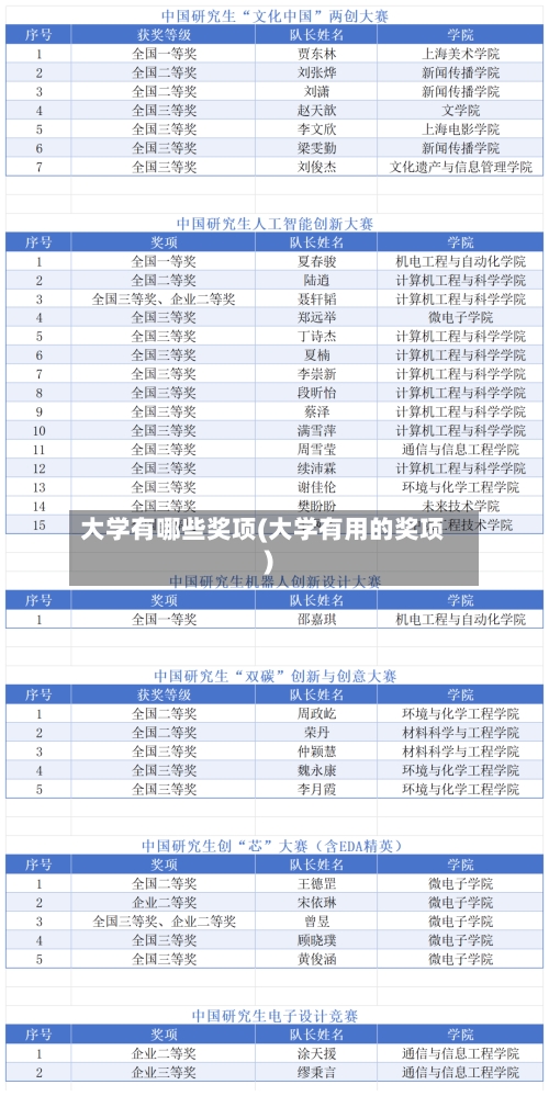 大学有哪些奖项(大学有用的奖项)-第2张图片