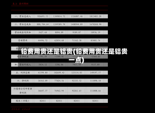 铅费用贵还是铝贵(铅费用贵还是铝贵一点)-第2张图片