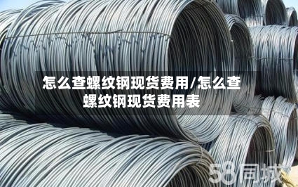 怎么查螺纹钢现货费用/怎么查螺纹钢现货费用表-第2张图片
